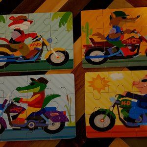 Harley Davidson Kid's Wooden Puzzle Set